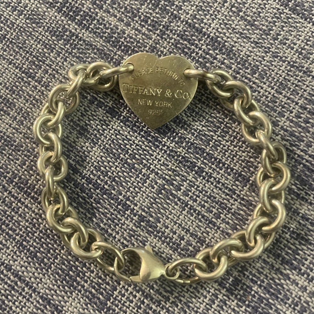Tiffany & Co. Silver Heart Charm Bracelet